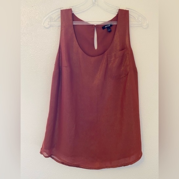 APT 9 Size Small Brown Shimmer Tank - Picture 1 of 5